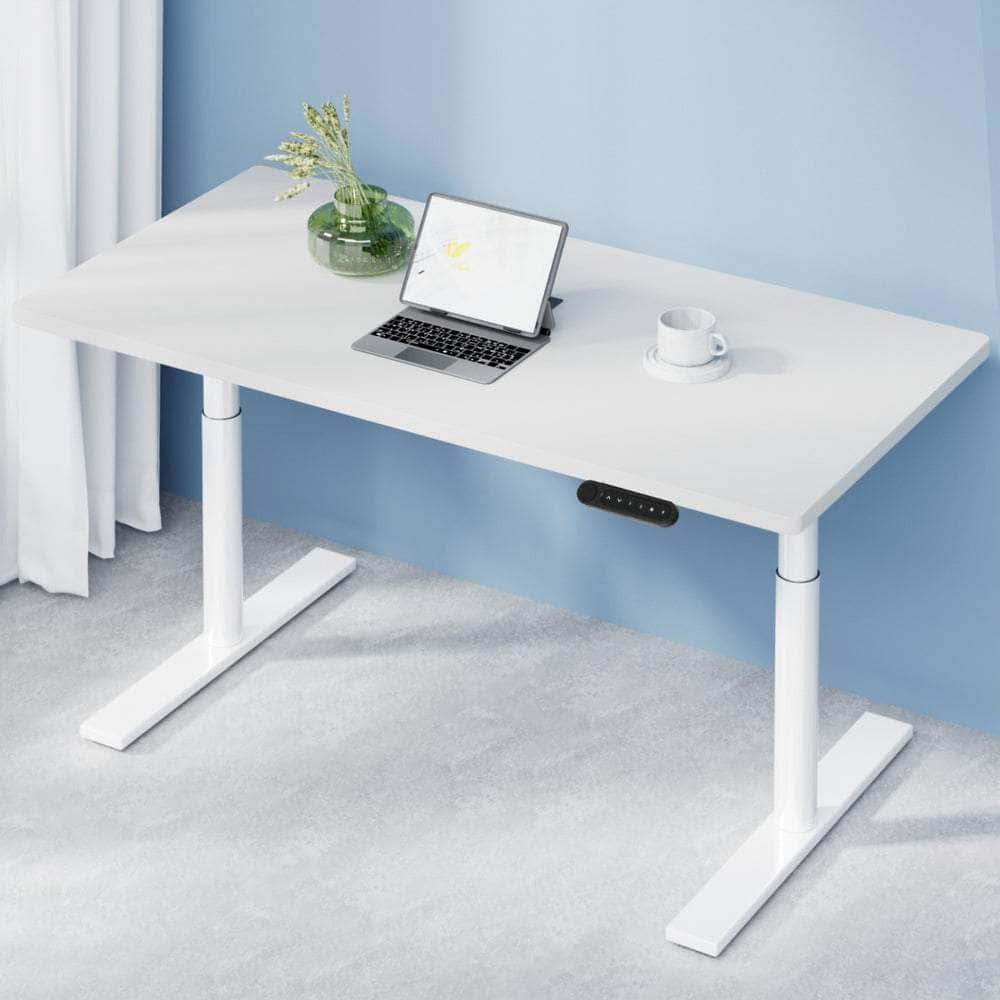 Standing Desk Motorised Electric Dual Motor White Oak 120CM