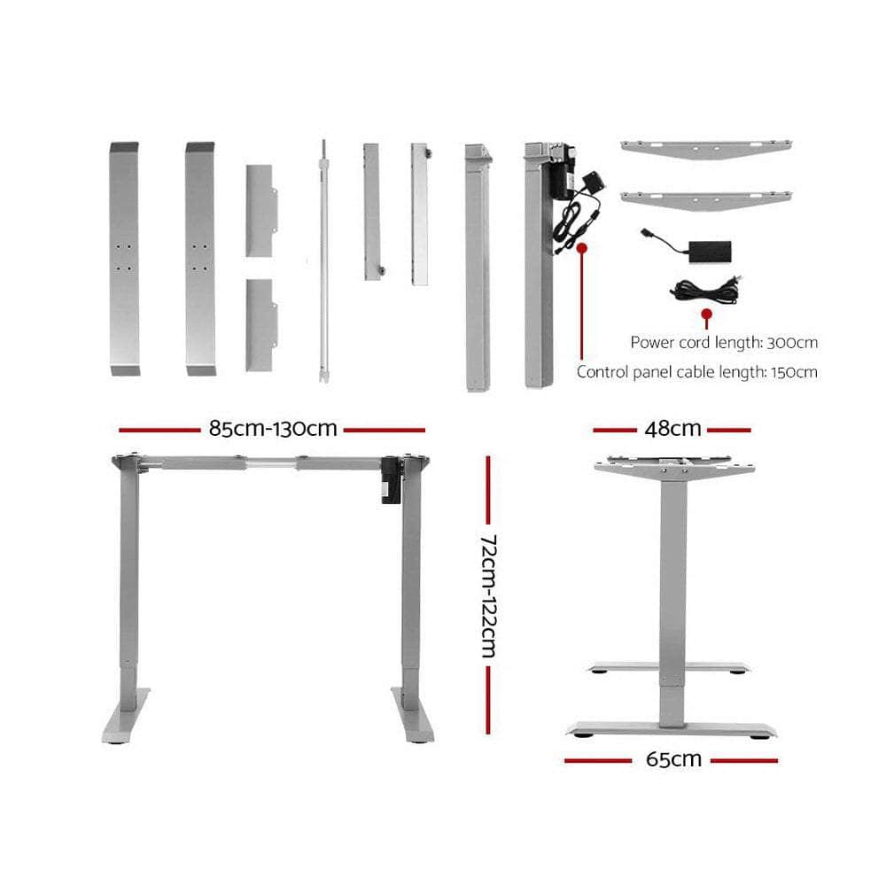 Standing Desk Motorised Electric Height Adjustable Sit Stand Table Office 140cm