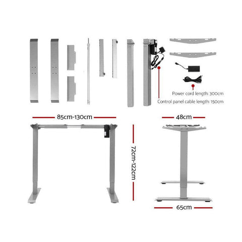 Standing Desk Motorised Height Adjustable Sit Stand Computer Table Office 120cm