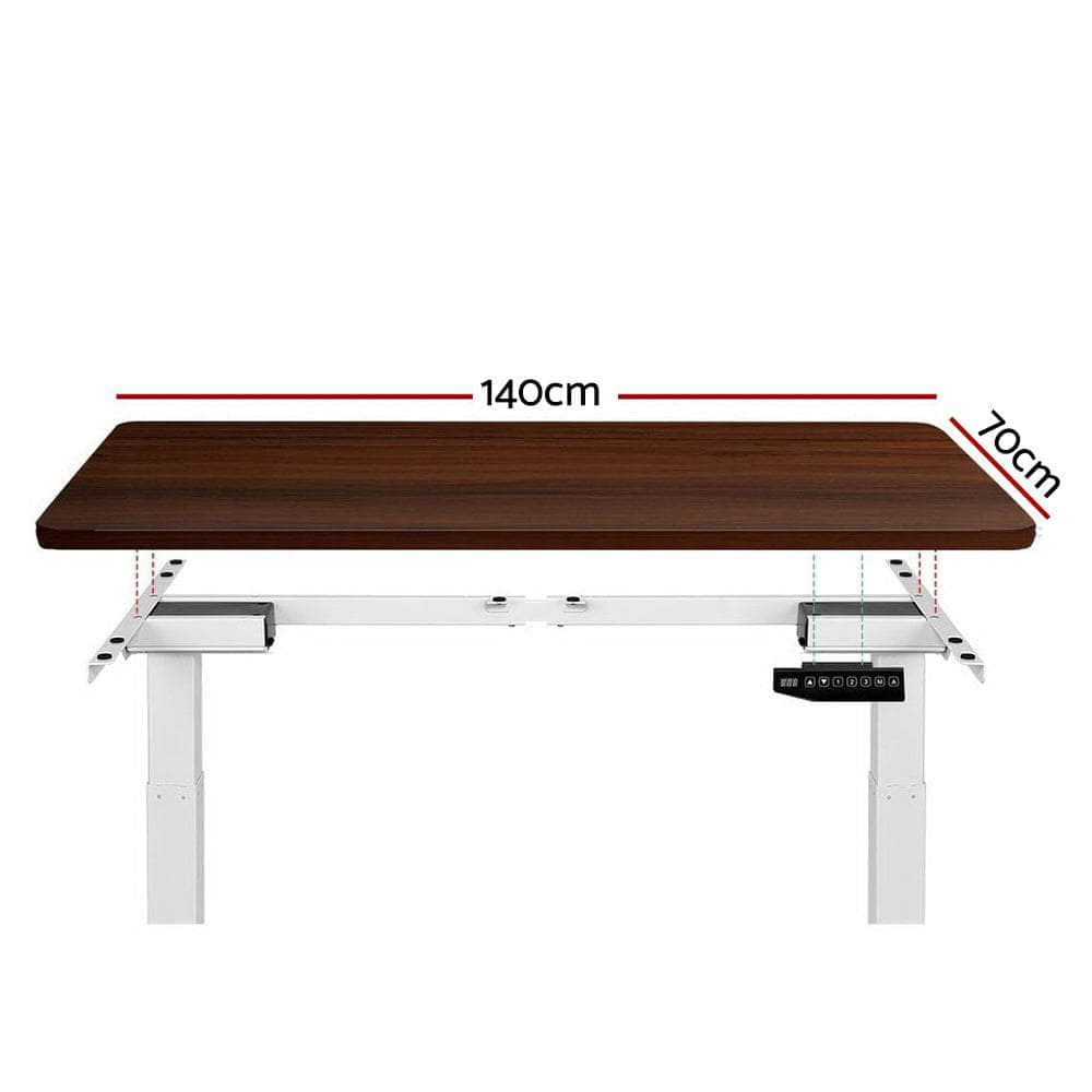 Standing Desk Motorised Sit Stand Table Height Adjustable Computer Laptop Desks Dual Motors 140cm