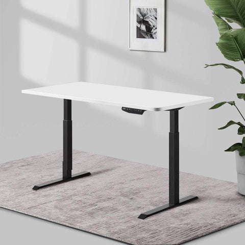 Standing Desk Sit Stand Table Riser Motorised Electric Computer Laptop Desks Dual Motors 140cm