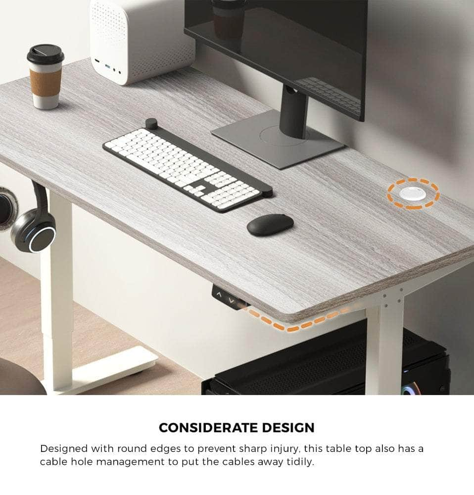 Standing Desk Top Adjustable Electric Grey-Oak