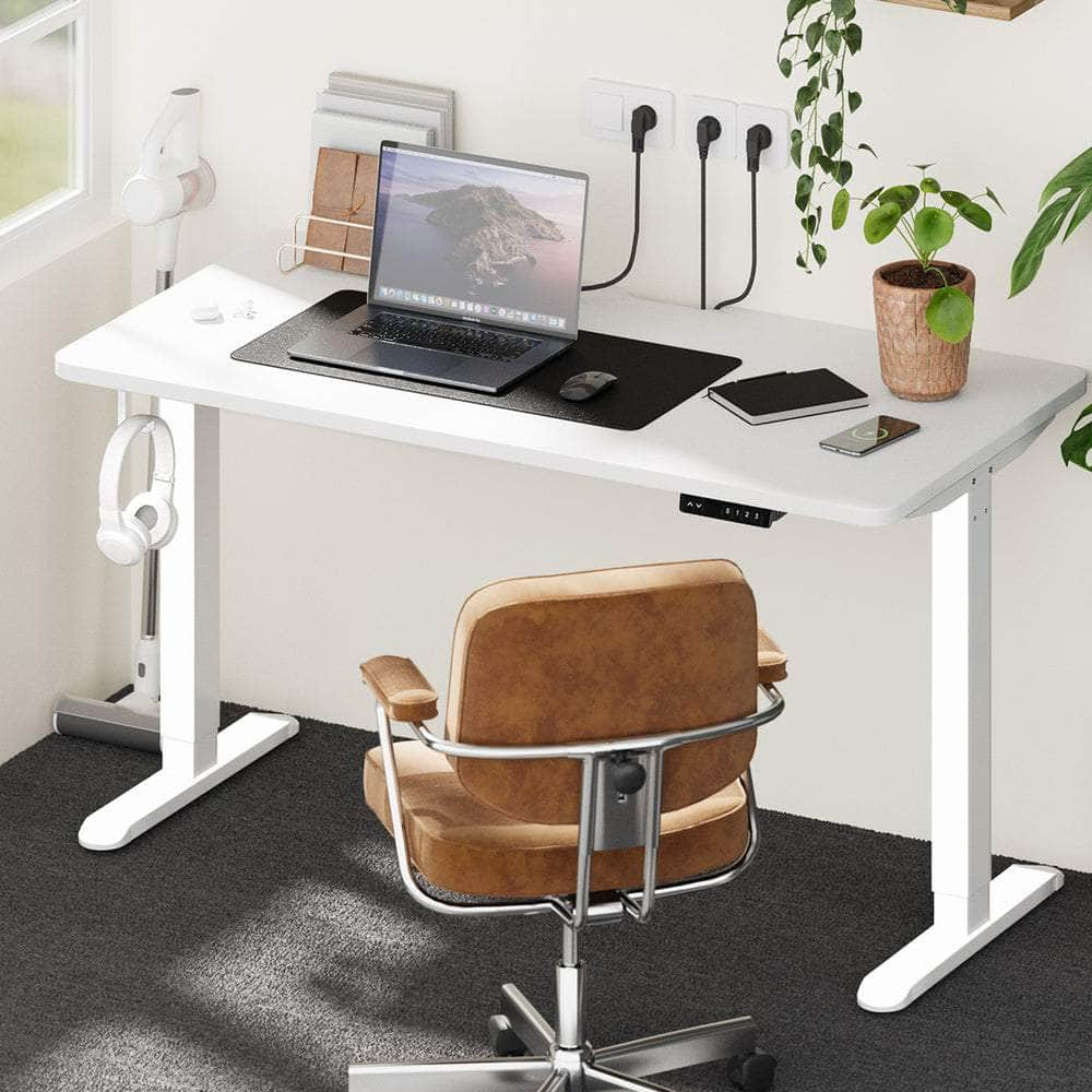 Standing Desk Wireless Charging Single Motor 140CM Black/White