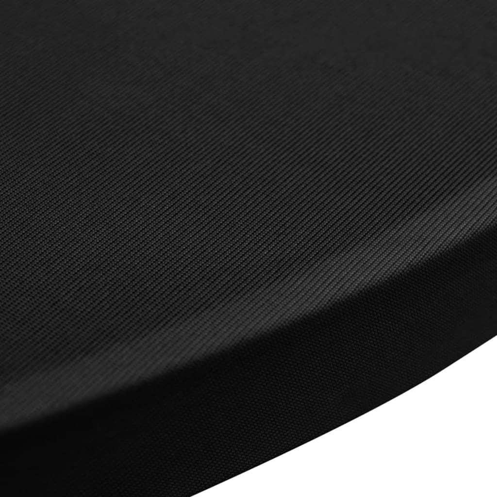 Standing Table Cover 80 cm Black Stretch 2 pcs