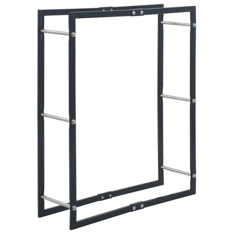 Steel Firewood Rack Black