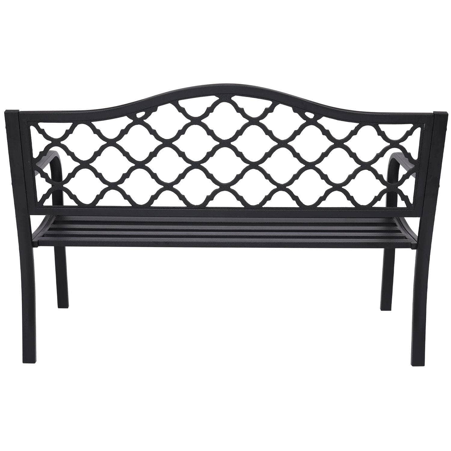 Steel Outdoor Garden Bench - Elegant