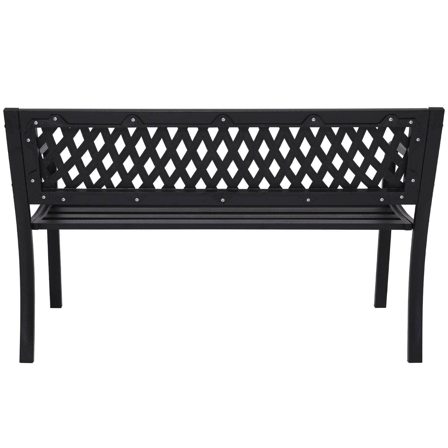 Steel Outdoor Garden Bench - Lattice