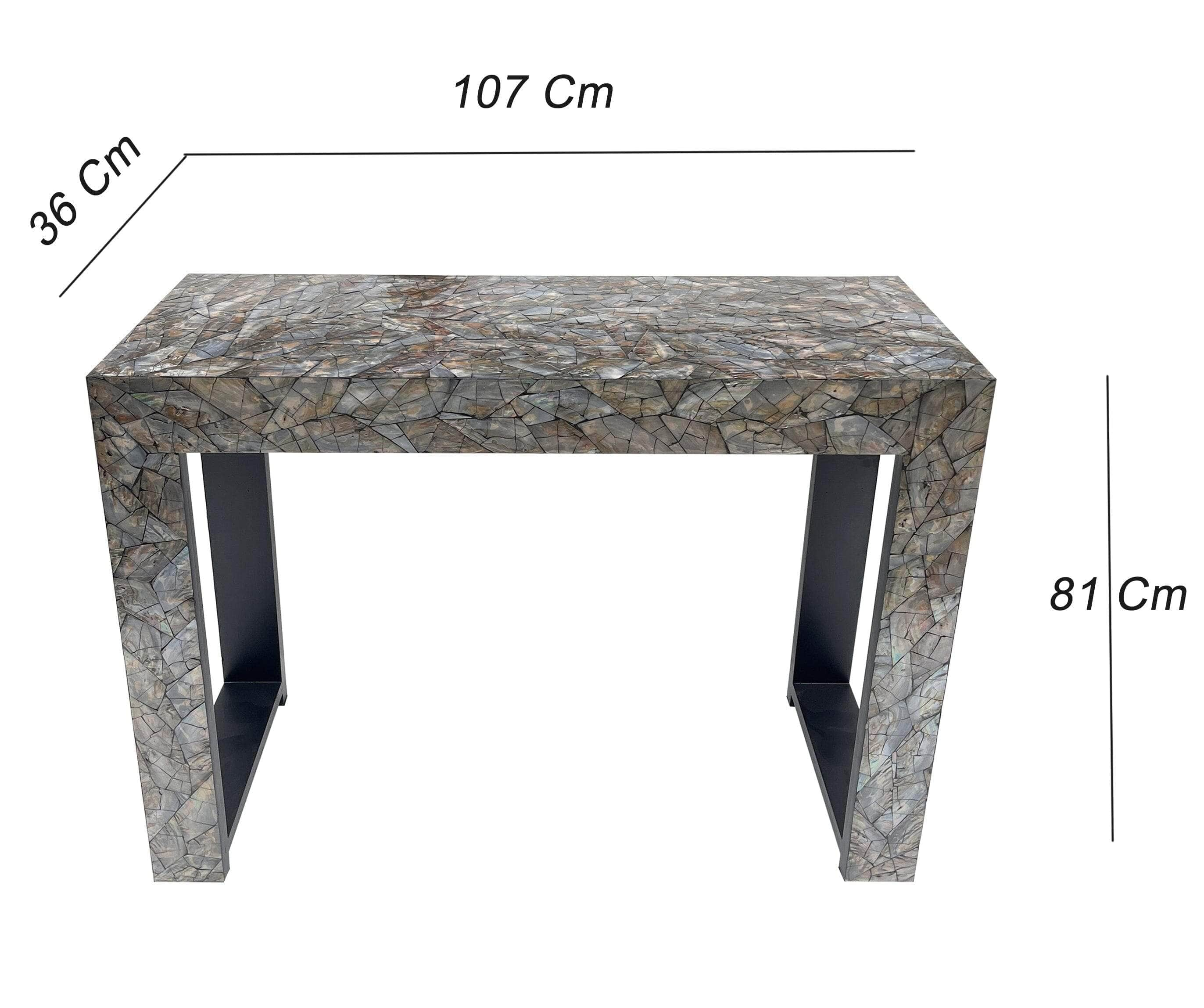 Stone Hedge Mother Of Pearl Hand Made Console Table