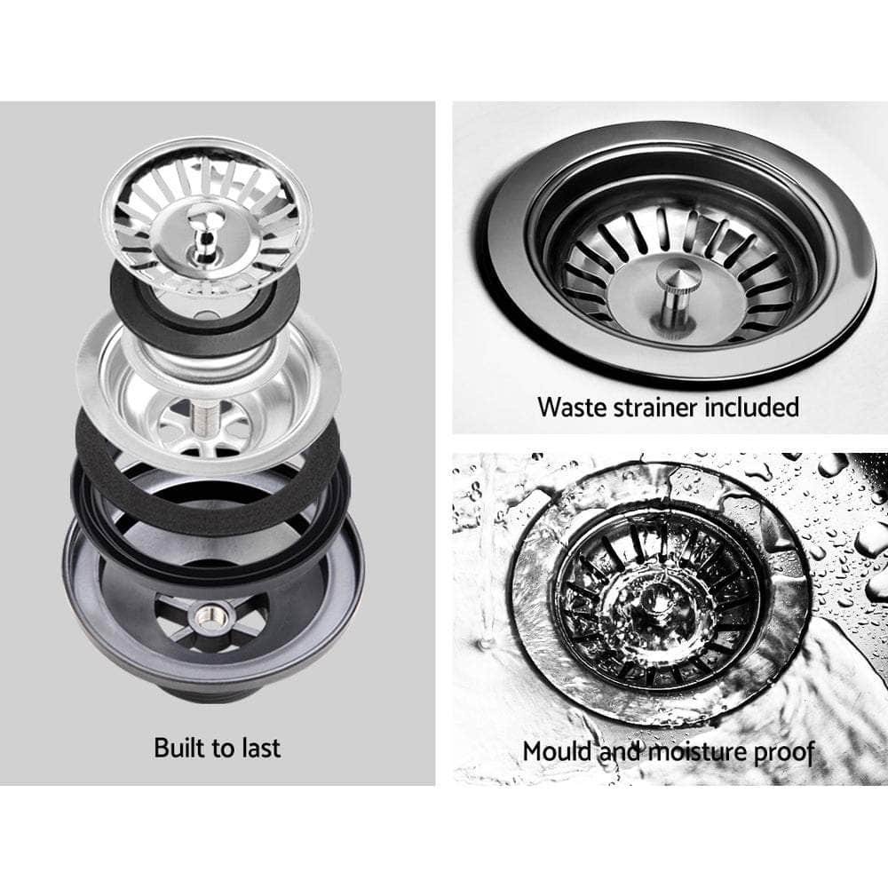 Stone Kitchen Sink 450X450Mm Granite Under/Topmount Basin Bowl Laundry White