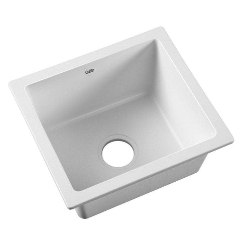 Stone Kitchen Sink 460X410Mm Granite Under/Topmount Basin Bowl Laundry White