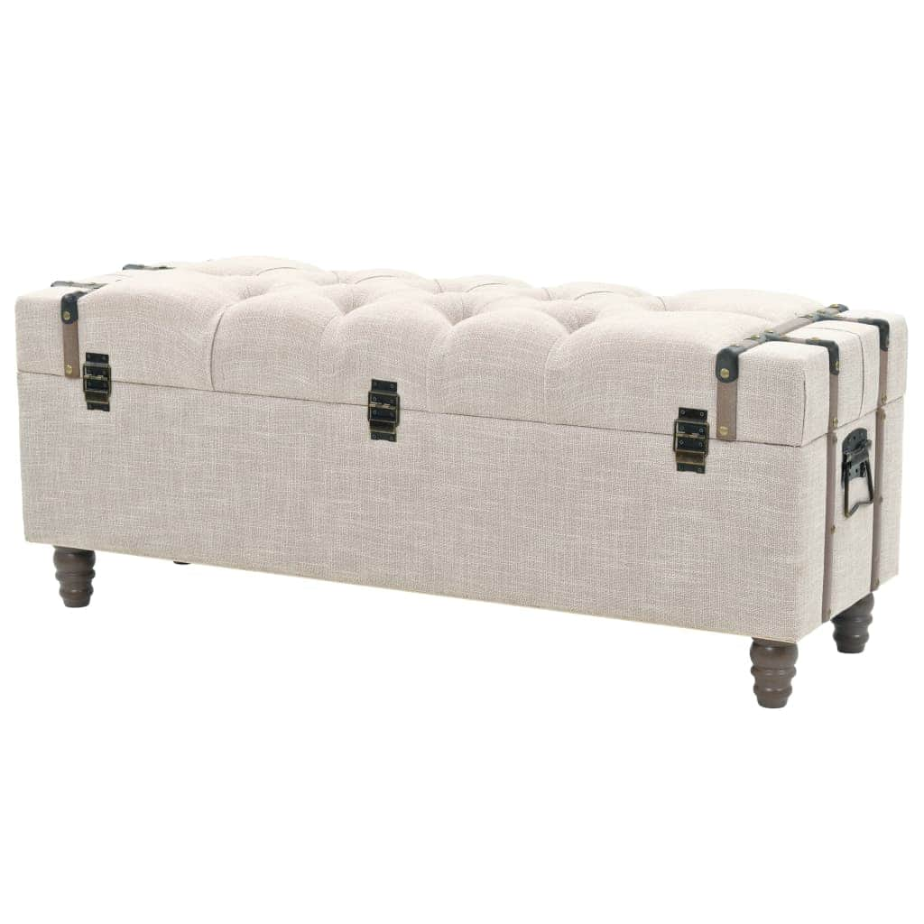 Storage Bench Set 3 pcs Solid Wood and Steel