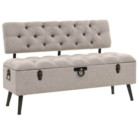 Storage Bench with Backrest Fabric