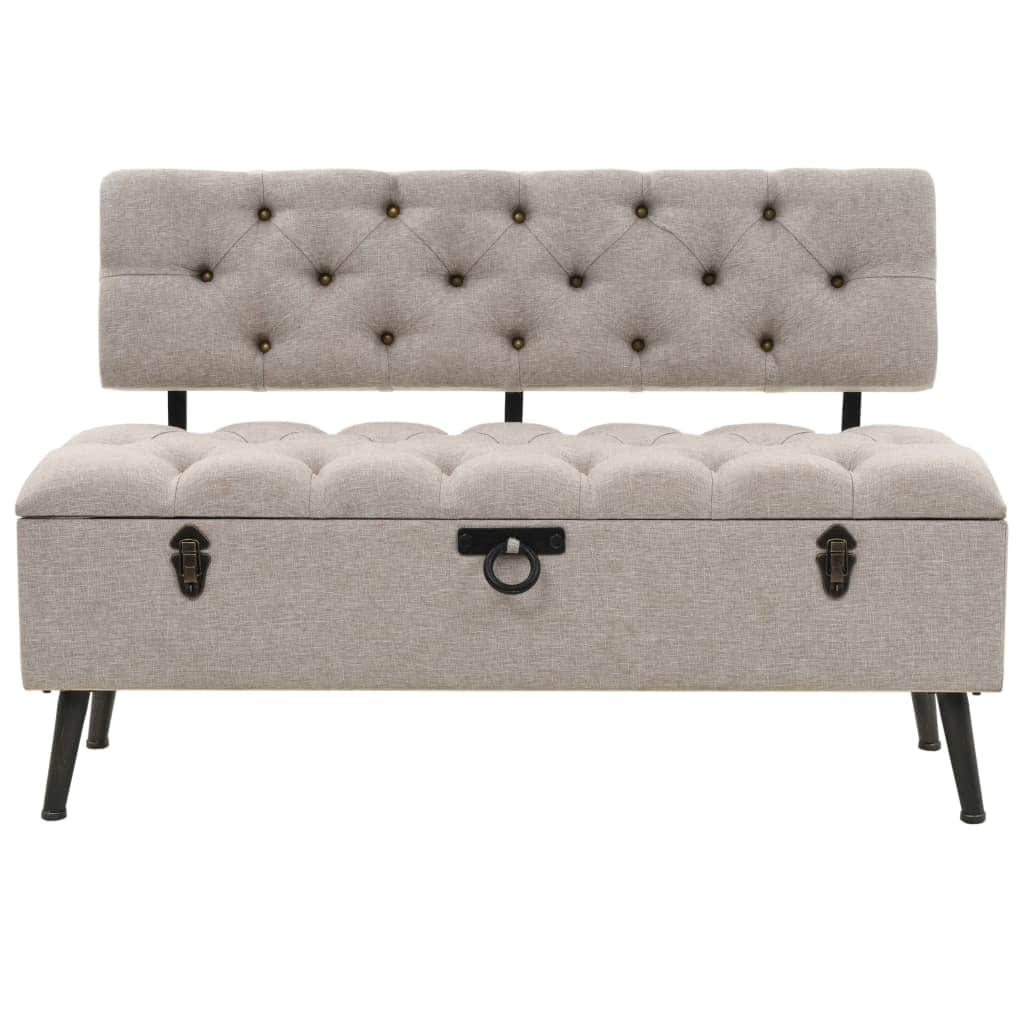 Storage Bench with Backrest Fabric