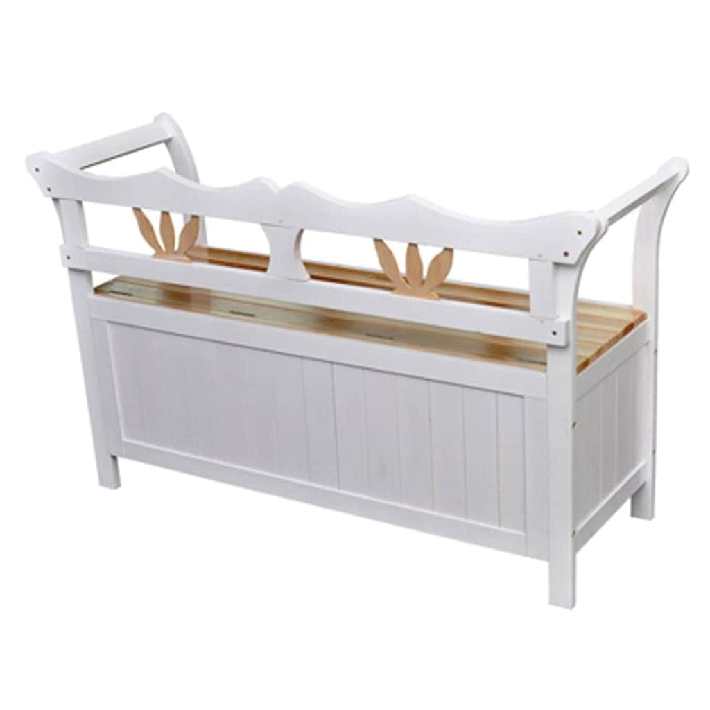 Storage Bench Wood White