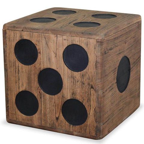 Storage Box Mindi Wood Dice Design