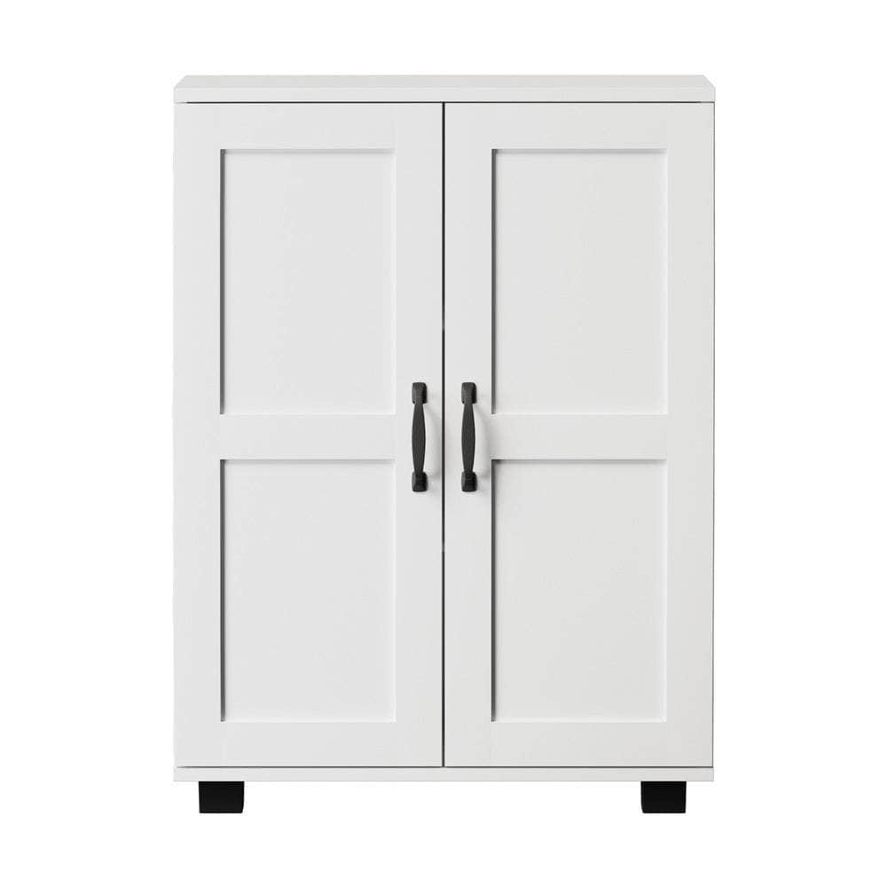 Storage Cabinet Buffet Sideboard 2 Door Black/Natural/White