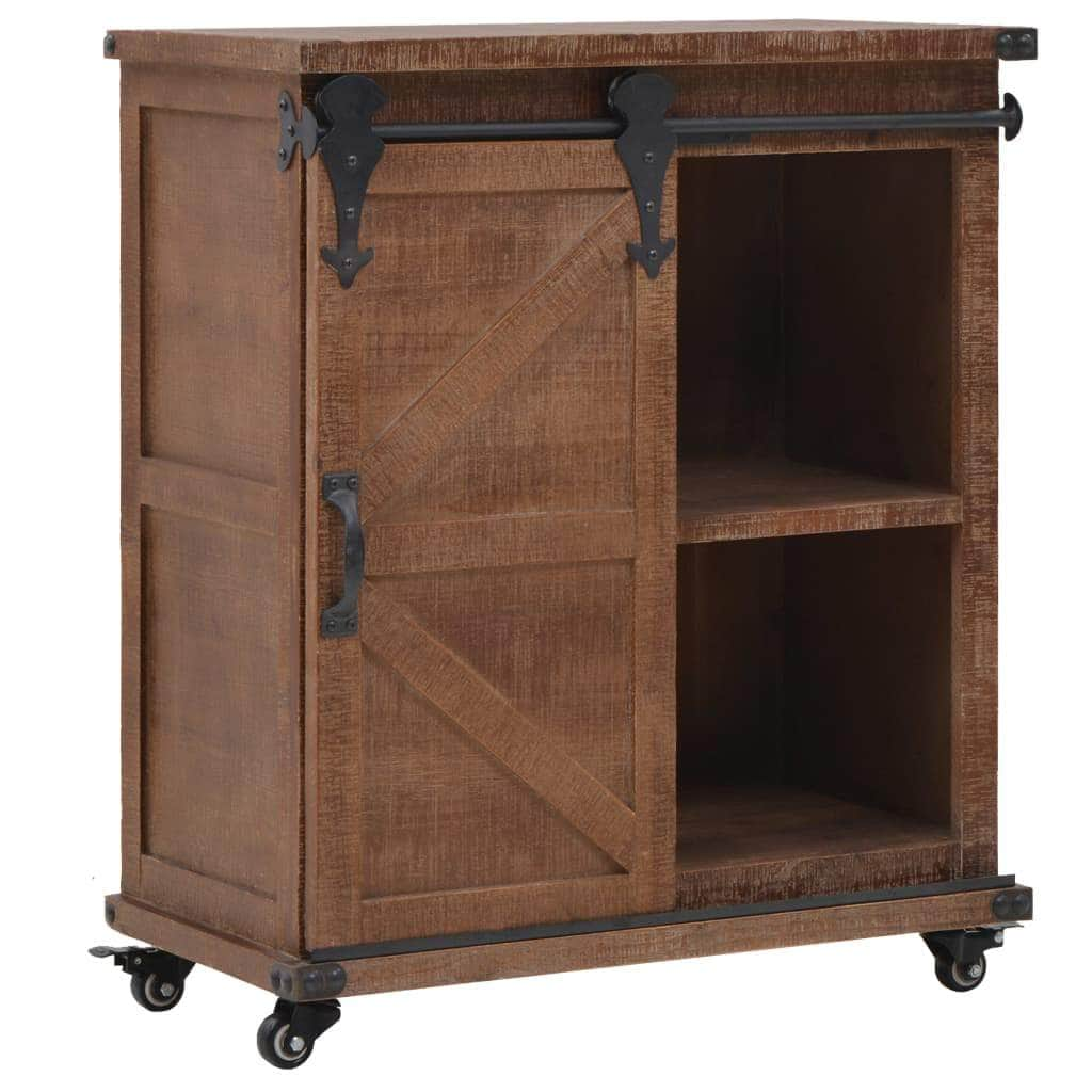 Storage Cabinet Solid Fir Wood  Brown