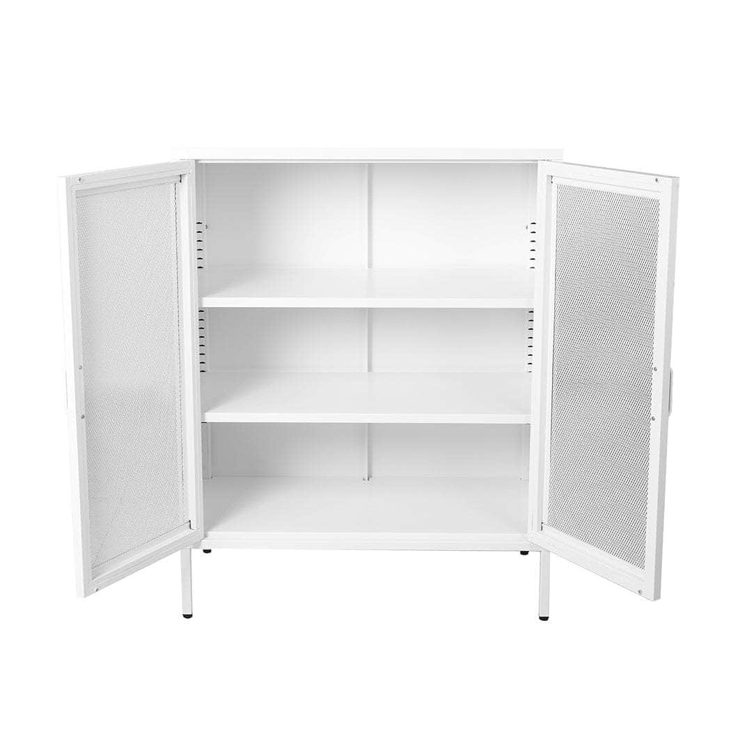 Storage Cabinet Steel Kitchen White