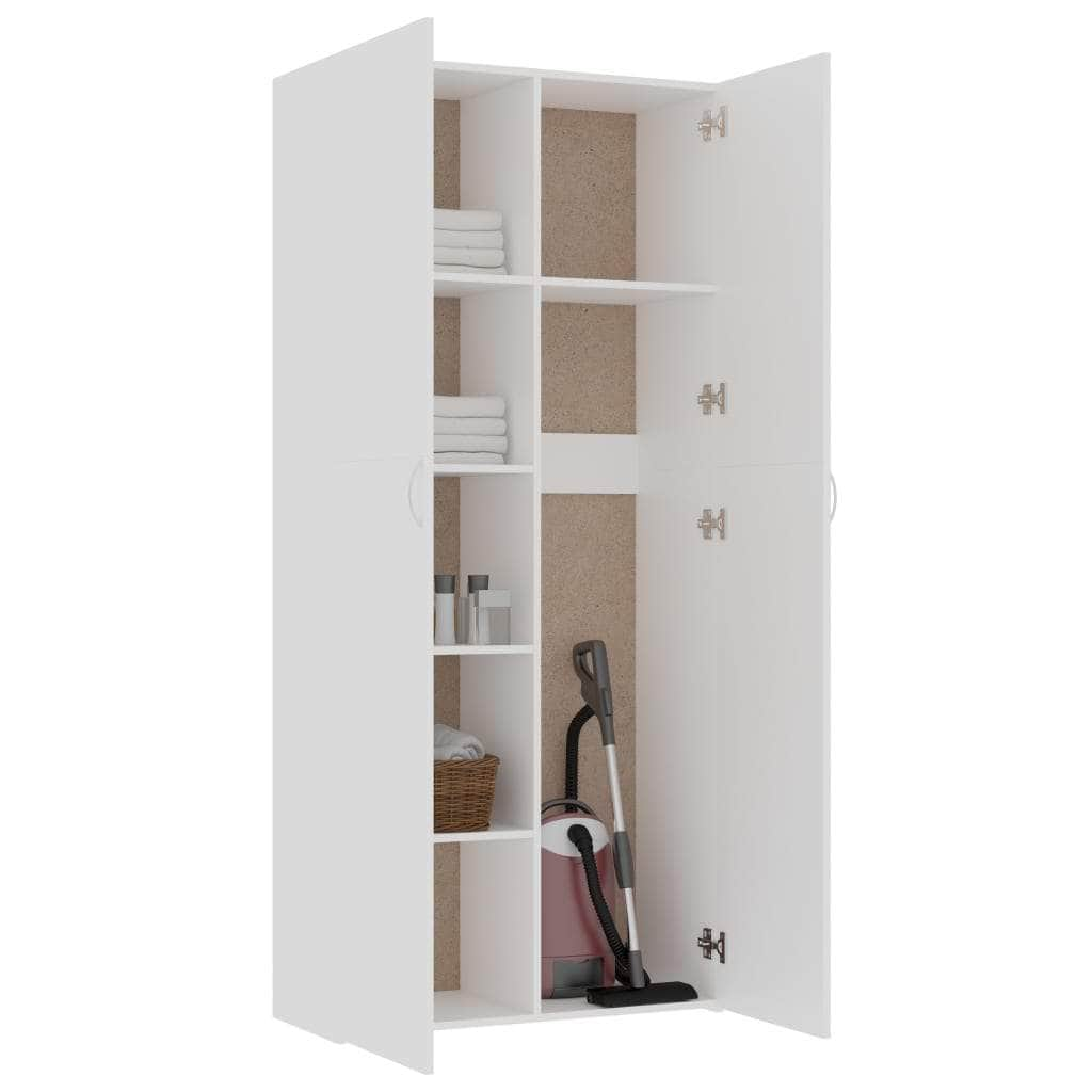 Storage Cabinet White Chipboard