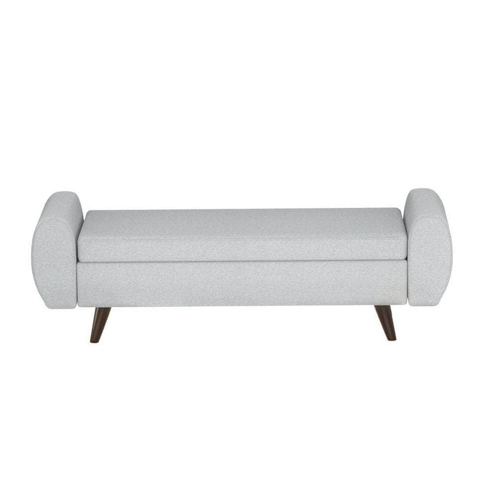 Storage Ottoman Blanket Box Armrest 140cm Grey