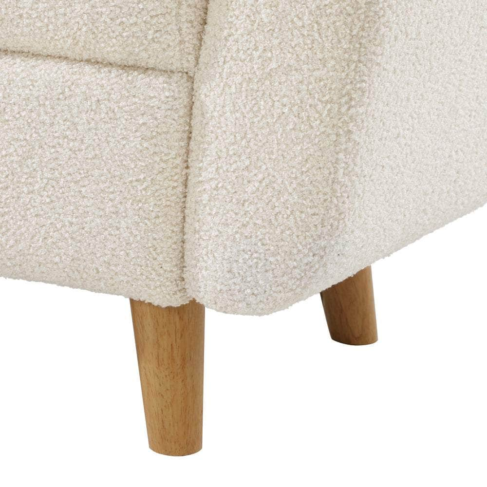 Storage Ottoman, Footrest Stool Bench Padded Seat Storage Box