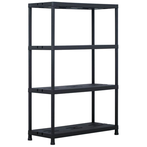 Storage Shelf Racks 2 pcs Black 220 kg Plastic