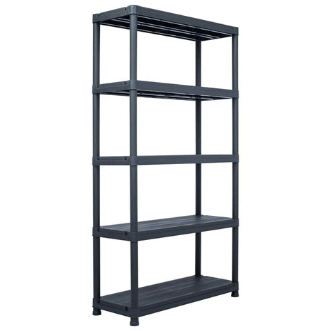 Storage Shelf Racks 2 pcs Black 250 kg Plastic