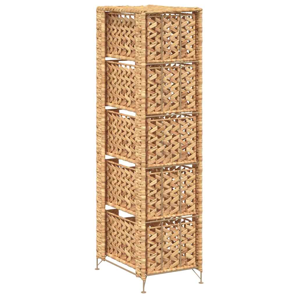 Storage Unit with 5 Baskets Water Hyacinth