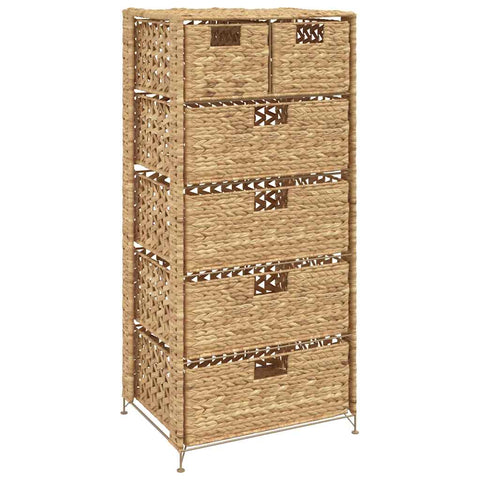 Storage Unit with 6 Baskets Water Hyacinth