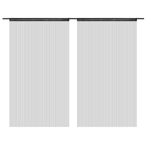 String Curtains 2 pcs--Black