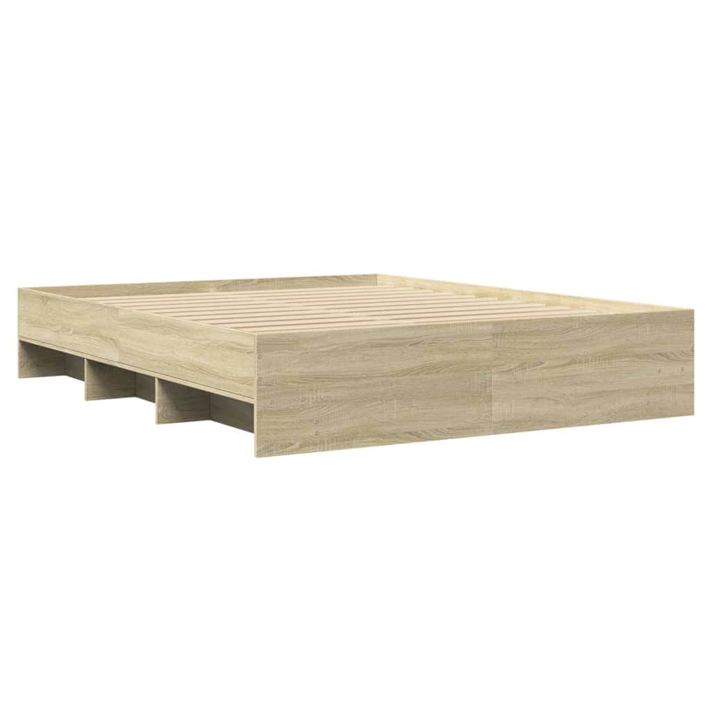 Stylish Bed Frame Sonoma Oak Queen Size