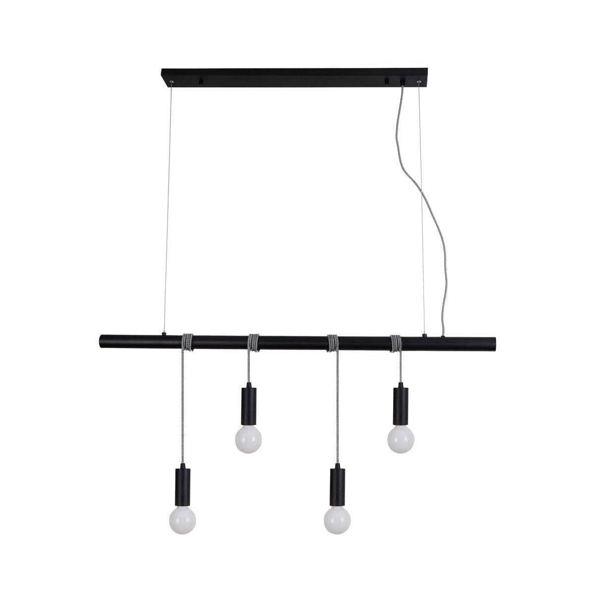 Stylish Bikkel 4-Light Pendant Light - Black