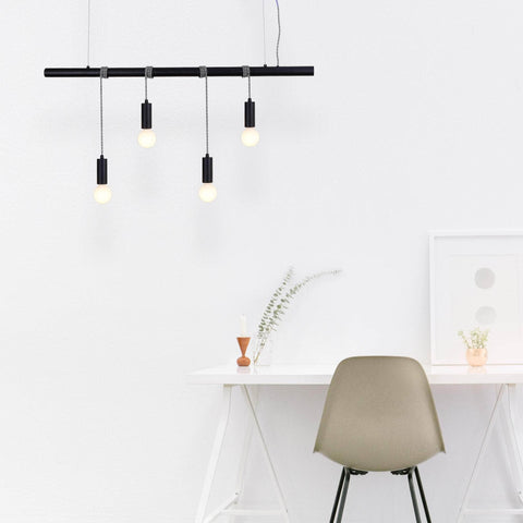 Stylish Bikkel 4-Light Pendant Light - Black