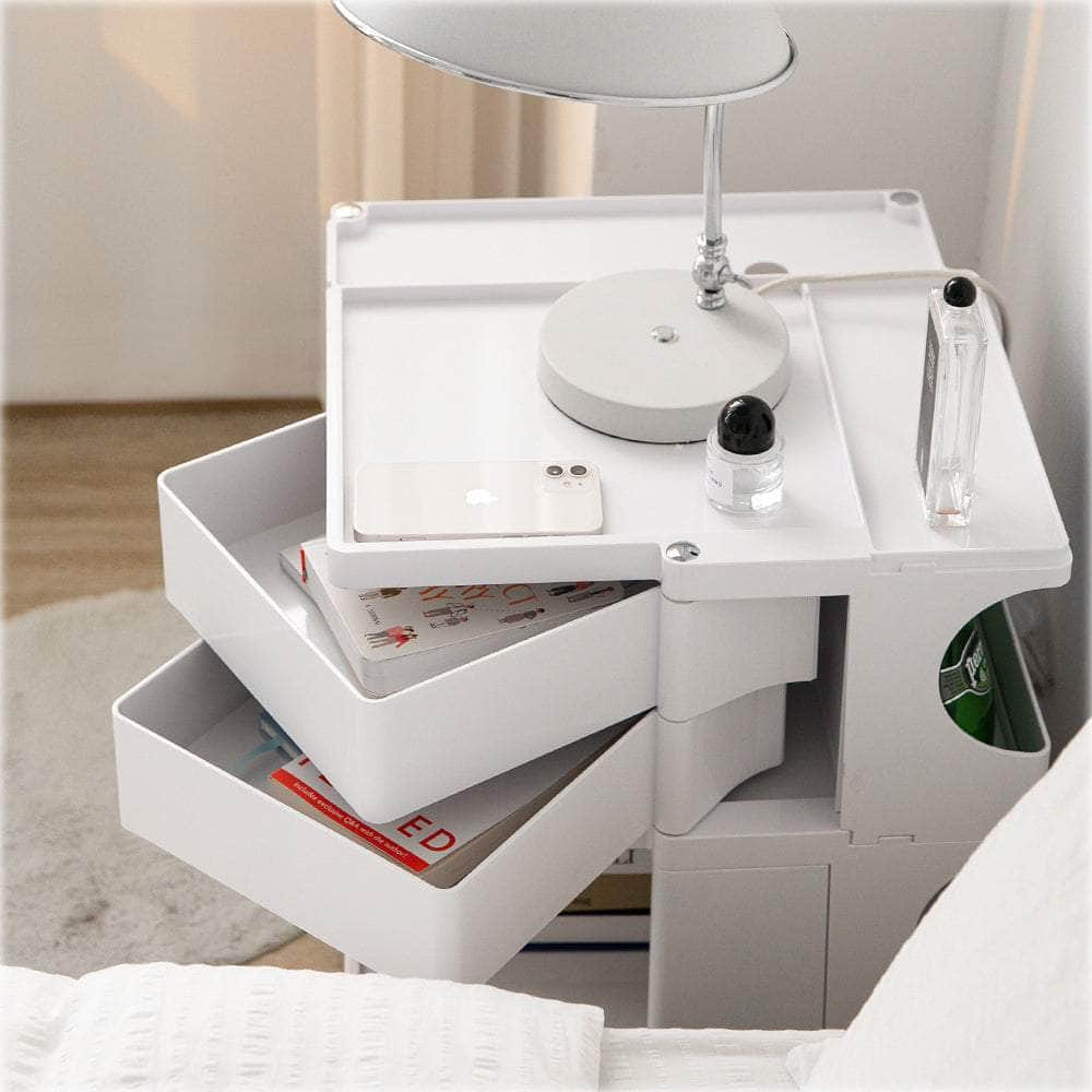 stylish Boby Trolley Storage Bedside Table Mobile Cart 3 Tier YE/OR/GR/GY/PK/WH