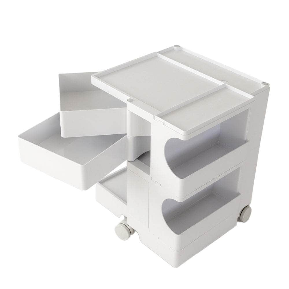 stylish Boby Trolley Storage Bedside Table Mobile Cart 3 Tier YE/OR/GR/GY/PK/WH