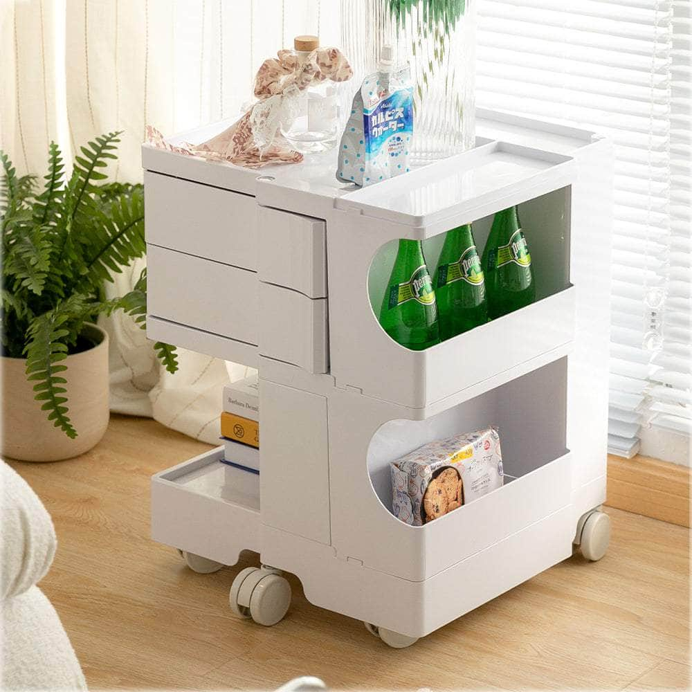 stylish Boby Trolley Storage Bedside Table Mobile Cart 3 Tier YE/OR/GR/GY/PK/WH