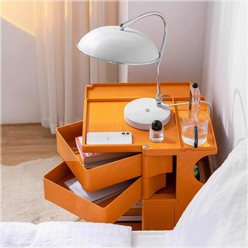 stylish Boby Trolley Storage Bedside Table Mobile Cart 3 Tier YE/OR/GR/GY/PK/WH