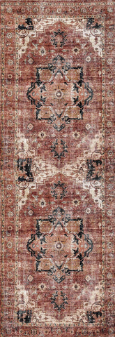 Stylish Cezanne Terracotta Vintage Rug - 80x400