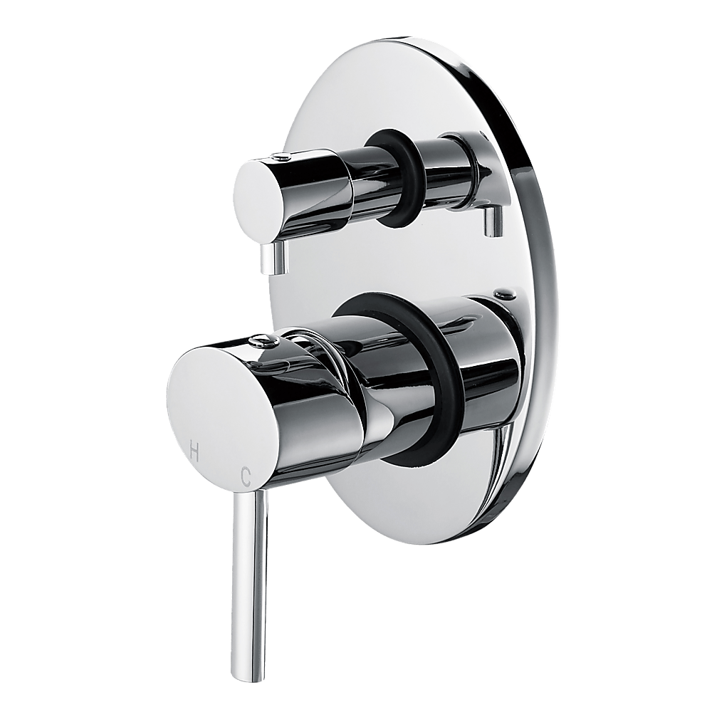 Stylish Chrome Bathroom Shower Wall Mixer Diverter W/ Watermark