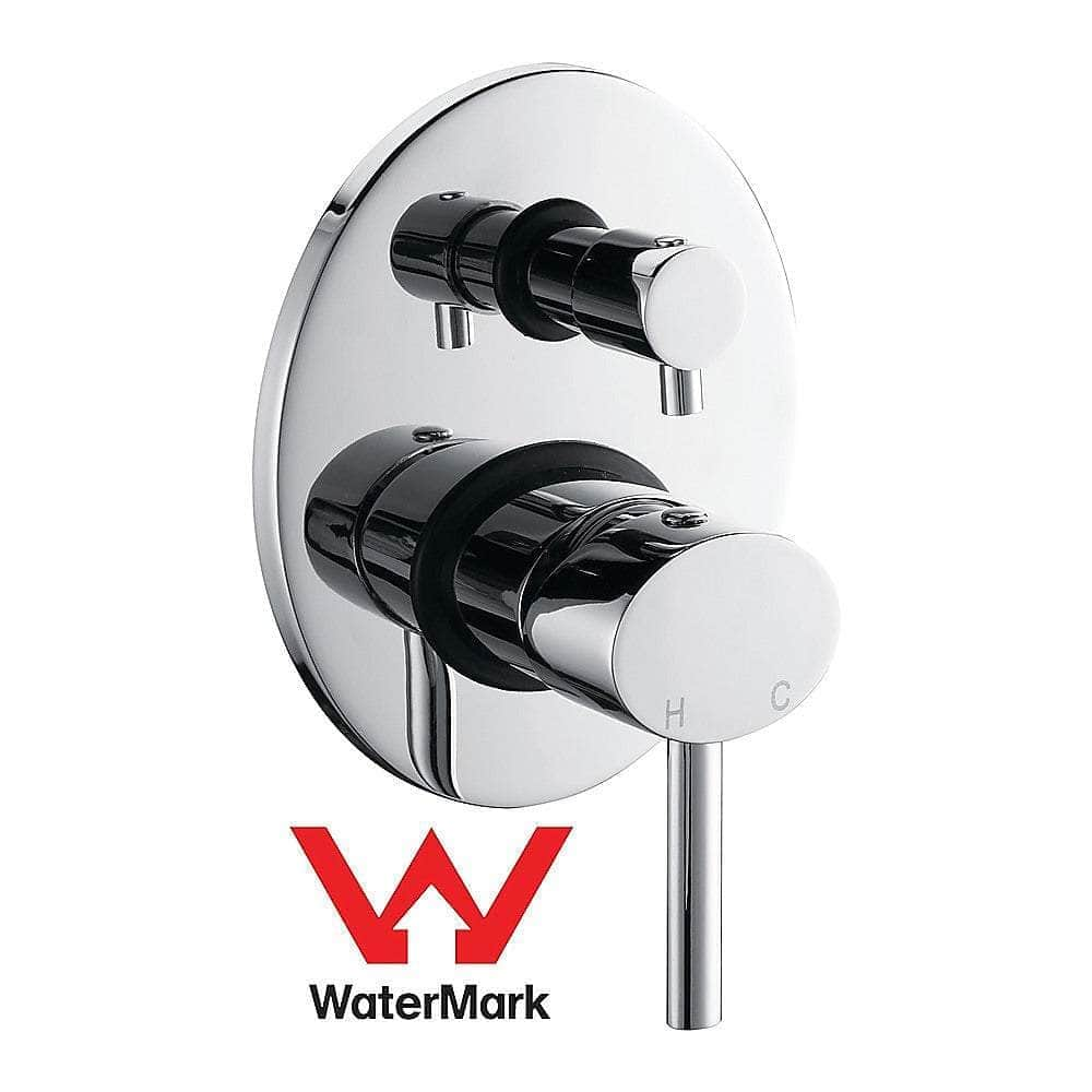 Stylish Chrome Bathroom Shower Wall Mixer Diverter W/ Watermark