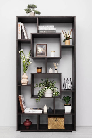 Stylish Display Shelf - Nordic Ash/Natural Oak/White