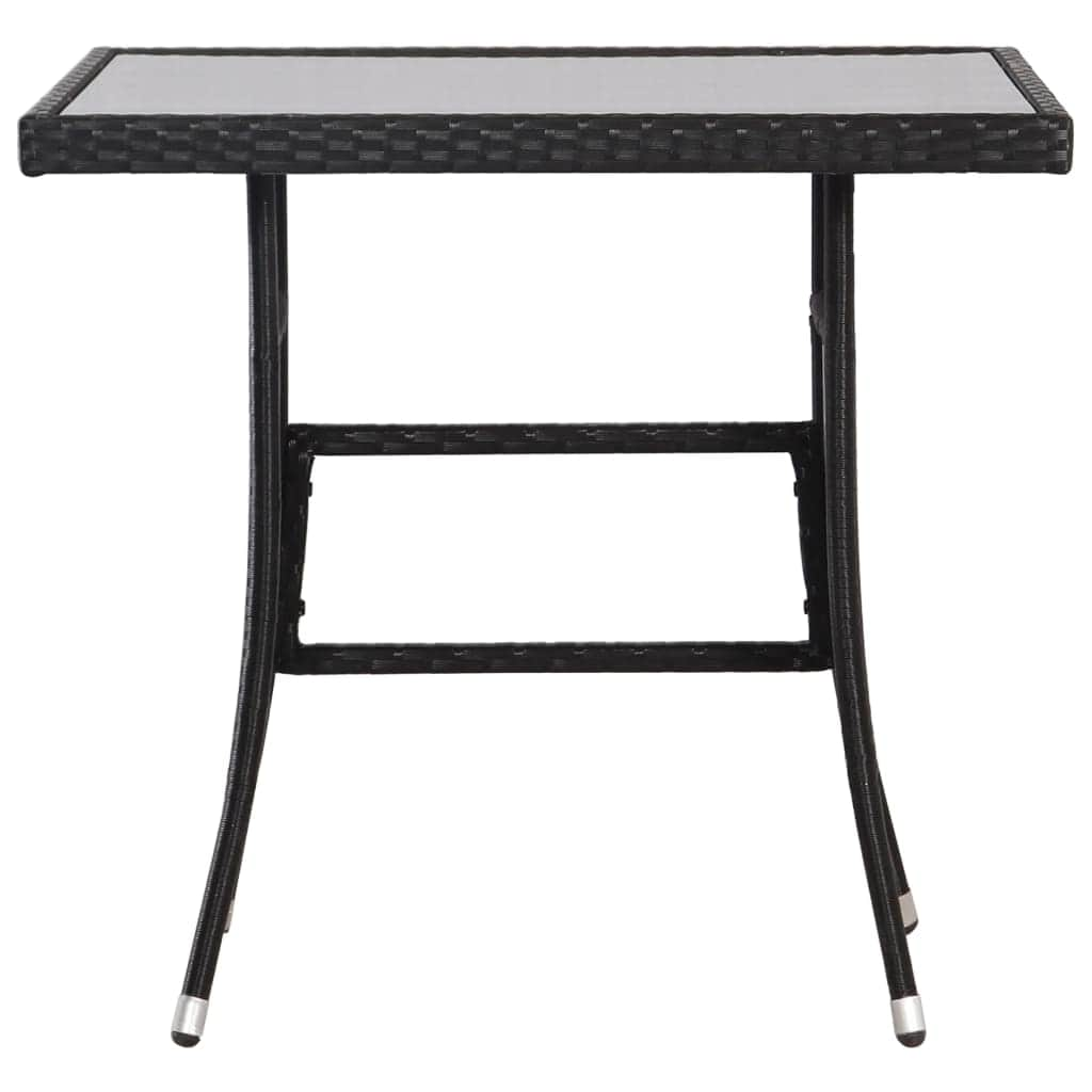 Stylish & Durable: Black Poly Rattan Garden Table