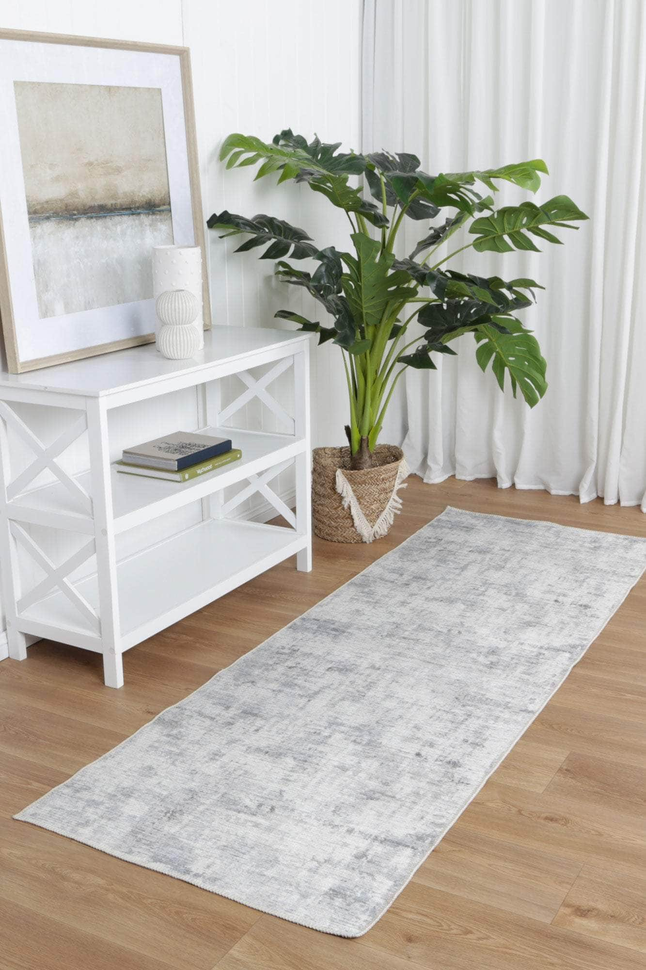 Stylish Evalina Grey Vintage Rug - 80x230