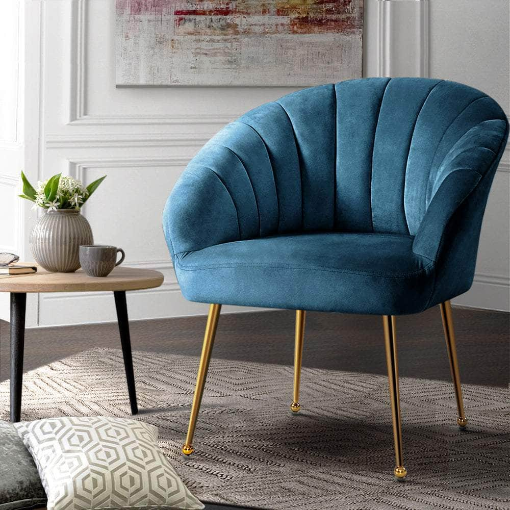 Stylish eye catching Velvet Sofa Couch Armchair-GY/ G/B/P