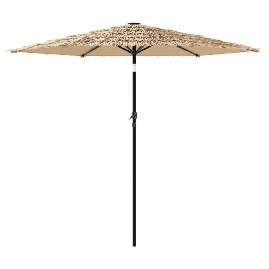 Stylish Garden Parasol with Steel Pole Brown