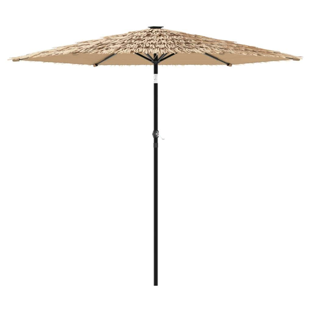 Stylish Garden Parasol with Steel Pole Brown