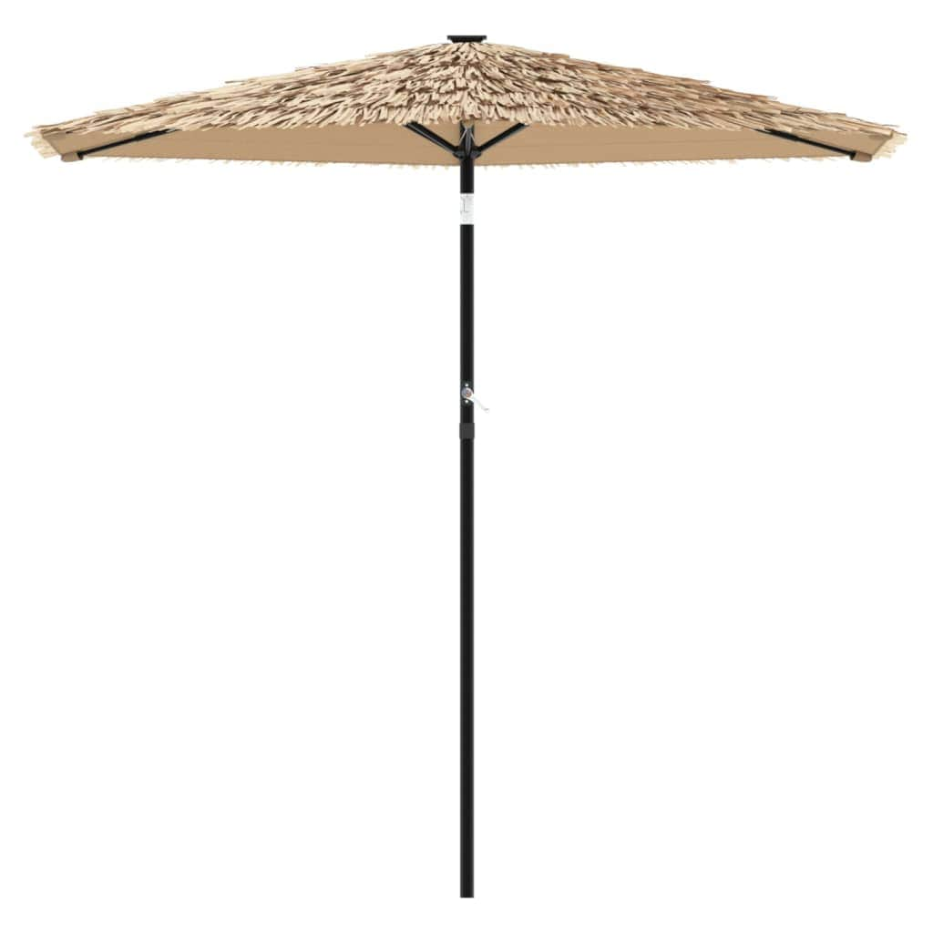 Stylish Garden Parasol with Steel Pole Brown