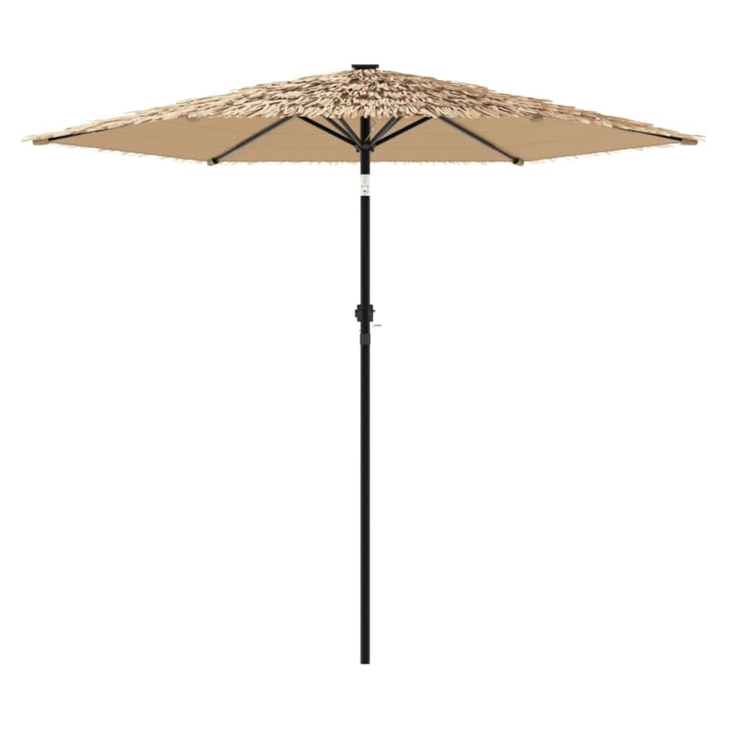 Stylish Garden Parasol with Steel Pole Brown