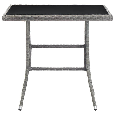 Stylish Garden Table Grey Poly Rattan