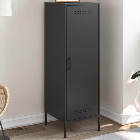 Stylish Highboard Black Steel